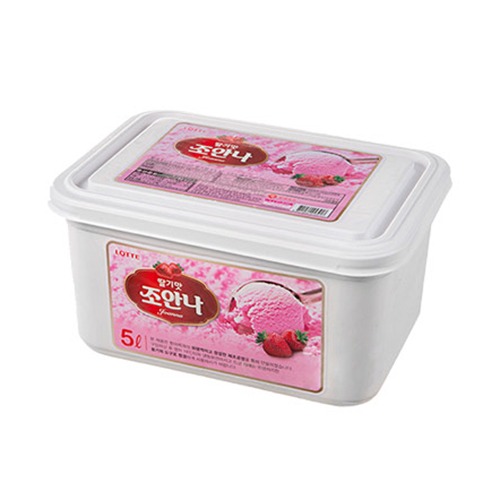 조안나 아이스크림(딸기, 5L) - 냉동제품(드라이아이스 필수 구매 품목)
